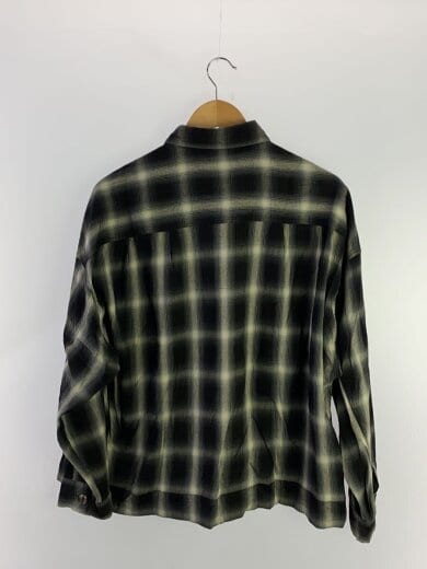 商品画像：長袖シャツ/M/レーヨン/BLK/チェック/21SD1302 2