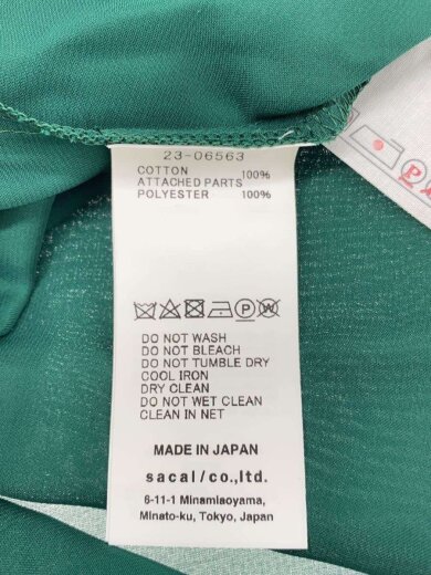 商品画像：Tシャツ/2/コットン/GRN/無地/23-06563 3