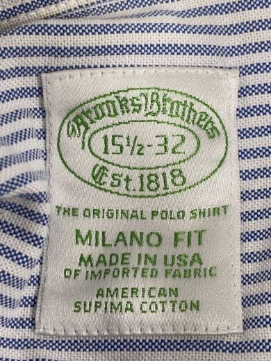 商品画像：長袖シャツ/15.5/コットン/BLU/ストライプ 3