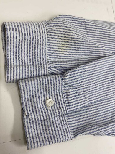 商品画像：長袖シャツ/15.5/コットン/BLU/ストライプ 4