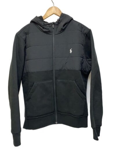 商品画像：ジップパーカー/L/コットン/BLK/無地 1