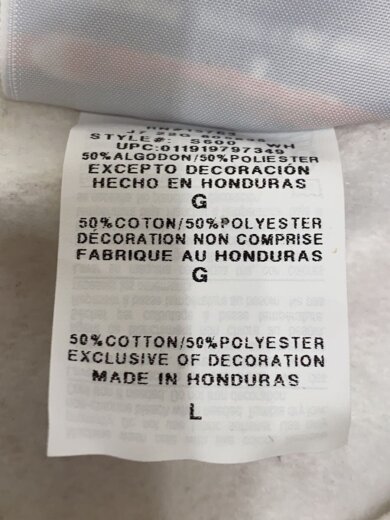 商品画像：スウェット/L/コットン/WHT/プリント 4