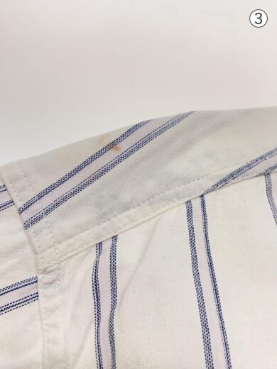 商品画像：長袖シャツ/L/コットン/WHT/ストライプ// 8