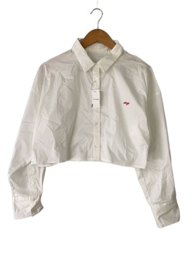 商品画像：24SS/ドロップショルダーロゴクロップシャツ/長袖シャツ/FREE/コットン/WHT// 1