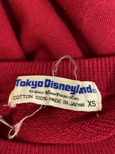 商品画像：tokyo disneyland /80s/スウェット/XS/--/RED/無地 3