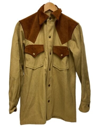 商品画像：推定70S/レザー切替ウエスタンシャツ/--/ウール/CML 1