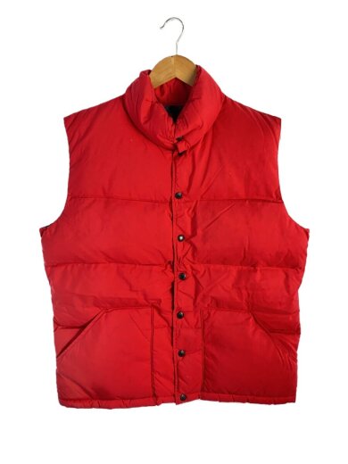 画像：THE NORTH FACEダウンベスト/L/ナイロン/RED/無地1