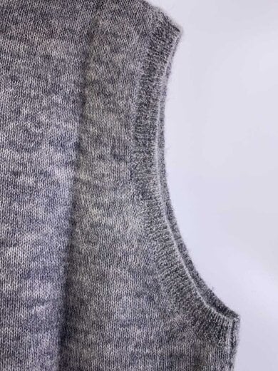 商品画像：ニットベスト(薄手)/--/--/GRY/無地/22AW K-6 4