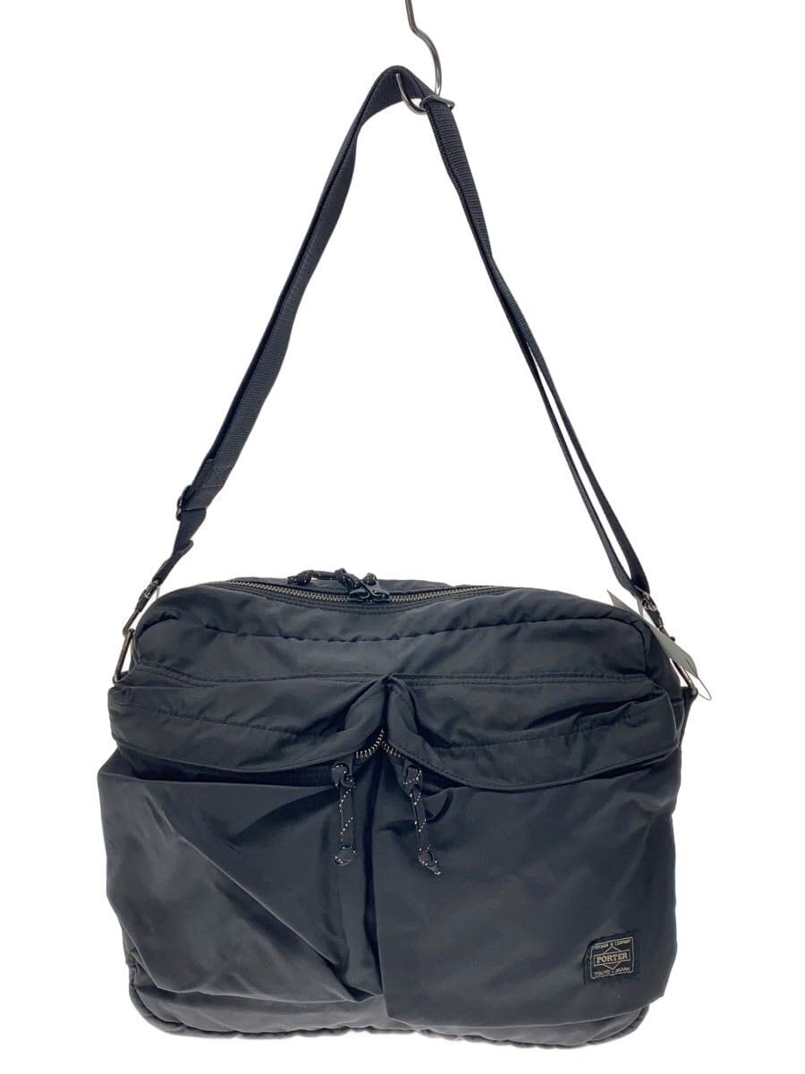 PORTER / ショルダーバッグ/ナイロン/BLK/無地