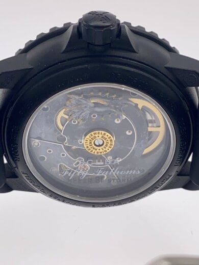 商品画像：自動巻腕時計/アナログ/ラバー/BLK/BLK/社外ベルト/　　20251231日差-4 3