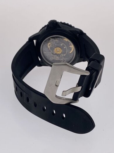 商品画像：自動巻腕時計/アナログ/ラバー/BLK/BLK/社外ベルト/　　20251231日差-4 4