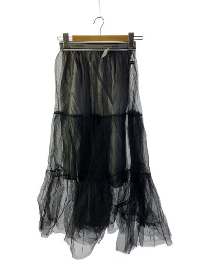 商品画像：ロングスカート/FREE/ナイロン/BLK/無地/21231515102 1