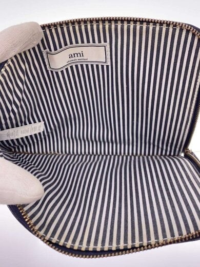 商品画像：ポーチ/レザー/NVY/無地 6