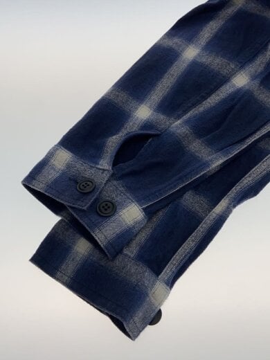 商品画像：長袖シャツ/4/コット/NVY/チェック/CSW-SH-M03 5