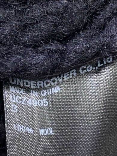 商品画像：カーディガン(厚手)/3/ウール/BLK/無地/UCZ4905 3