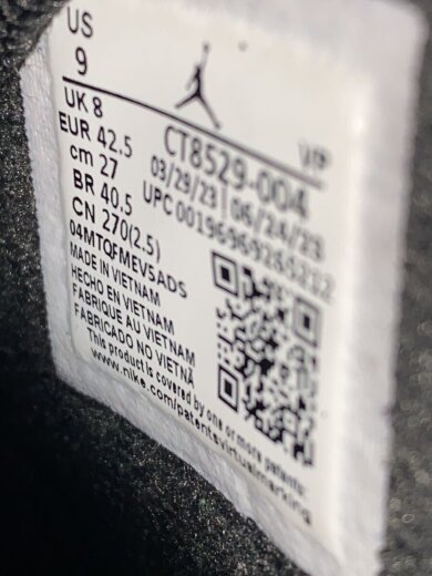 商品画像：AIR JORDAN 6 RETRO_エアジョーダン 6 レトロ/27cm/BLK 5