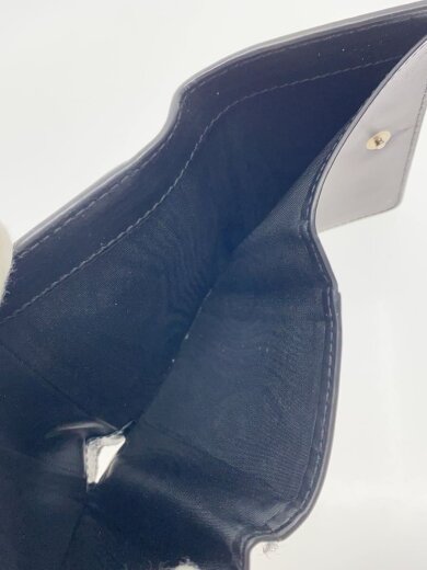 商品画像：3つ折り財布/レザー/BLK/無地/メンズ 6