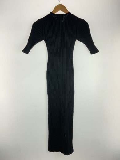 商品画像：半袖ワンピース/S/コットン/BLK/無地 2