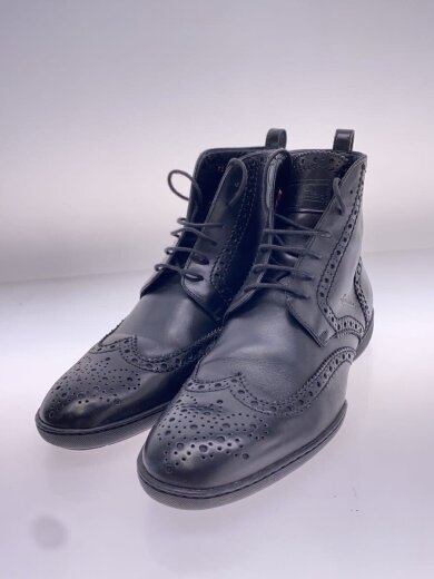 商品画像：レースアップブーツ/US6/BLK/レザー 2