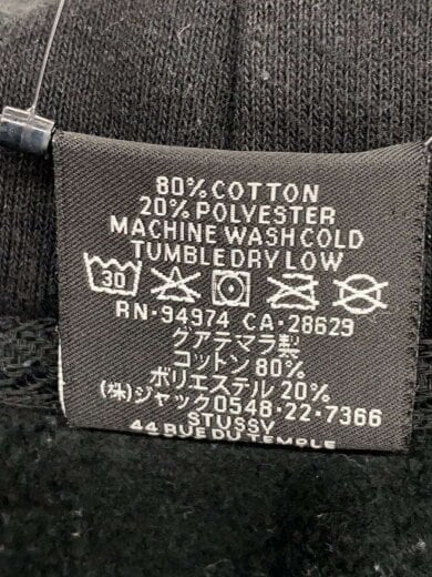 商品画像：ジップパーカー/L/コットン/BLK/プリント/3973714 4