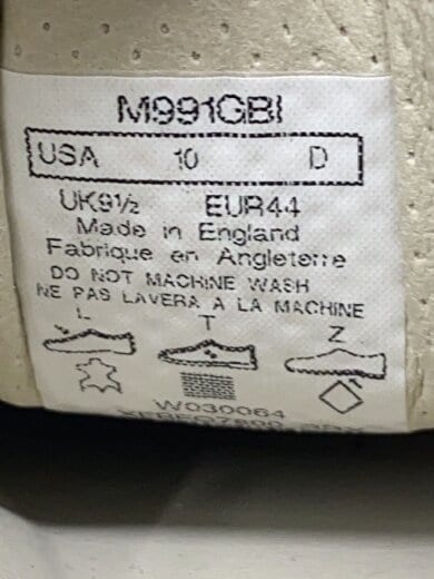 商品画像：M991/ブラウン/UK9.5/BRW// 5