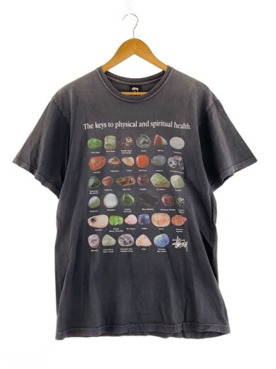 商品画像：Stones Pigment Dyed Tee/Tシャツ/M/コットン/BLK/プリント// 1