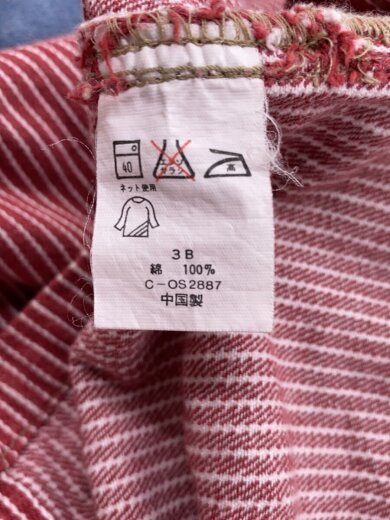 商品画像：Dodgert/長袖シャツ/FREE/コットン/RED/ストライプ// 4