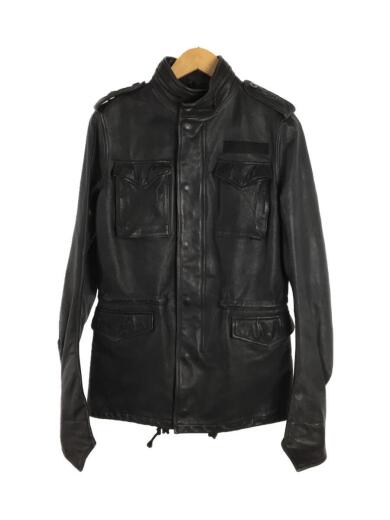 画像：WJKM-65/ホースレザー/レザージャケット・ブルゾン/M/馬革/BLK/hl07u1