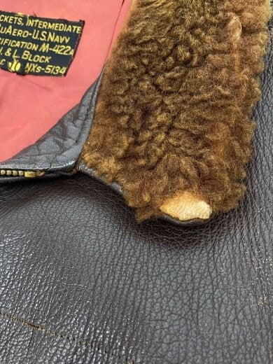 商品画像：40s/VT/US/NAVY/M-422A/フライト/40/ダメージ有/ジャケット 7