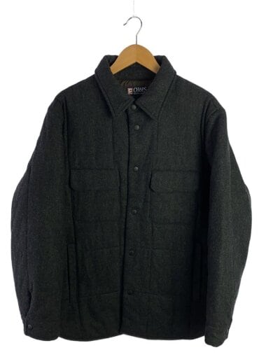 商品画像：ダウンジャケット/L/ウール/GRY/無地 1