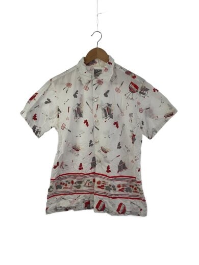 商品画像：The Barbecuer/半袖シャツ/M/コットン/WHT/総柄 1
