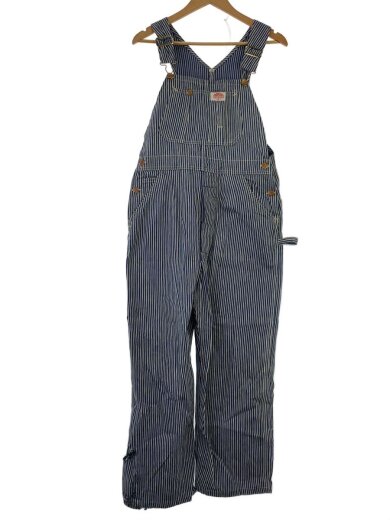 商品画像：オーバーオール/--/コットン/BLU/ストライプ 1