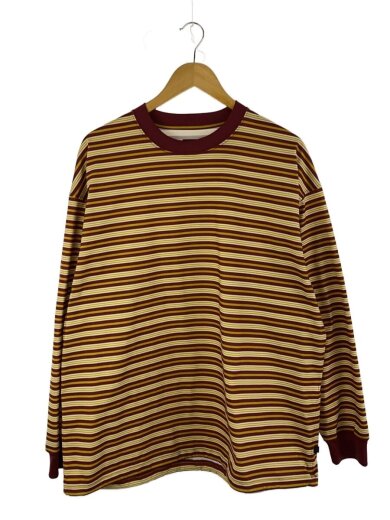 商品画像：長袖Tシャツ/L/ポリエステル/マルチカラー/ボーダー/BE-34024 1