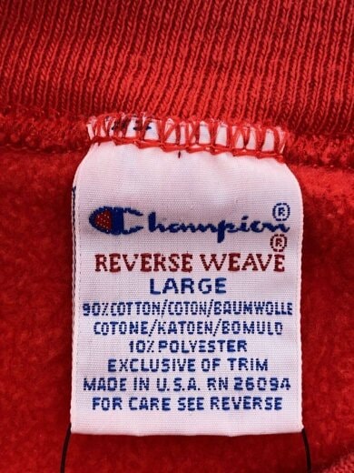 商品画像：スウェット/L/コットン/RED 3