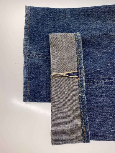 商品画像：50s/VT/501/XX/革パッチ期/実寸W34/デニム/インディゴ/リペア多/タブ欠損/// 6