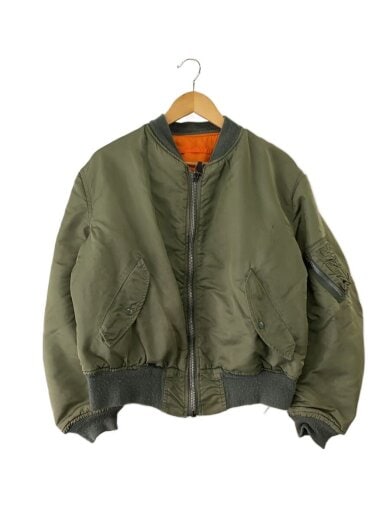 商品画像：90s/MA-1/フライトジャケット/MADE IN USA/L/ナイロン/KHK// 1