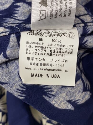 商品画像：アロハシャツ/M/コットン/NVY 4
