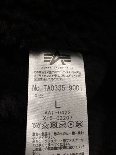 商品画像：フライトジャケット/L/ナイロン/BLK/TA0335-9001// 4
