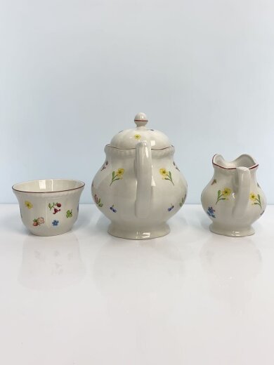 商品画像：フルーレット/ポット/クリーマー/ボウル/3点セット/洋食器/ホワイト/ジョンソンブラザーズ 2