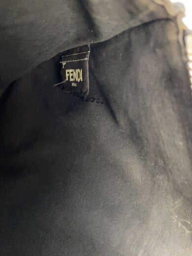 商品画像：loveボキャブラリー/クラッチバッグ/レザー/ブラック/総柄/ちぎれ、穴あき有り 8