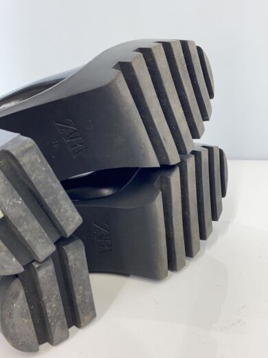 商品画像：サイドゴアブーツ/36/ブラック/レザー/7132/001/040/使用感有り/ザラ 4