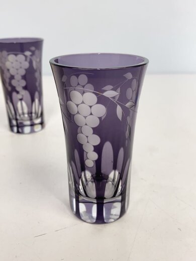 商品画像：江戸切子/グラス/2点セット/パープル/ガラスコウボウ サイホウ 4