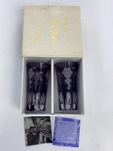 商品画像：江戸切子/グラス/2点セット/パープル/ガラスコウボウ サイホウ 7
