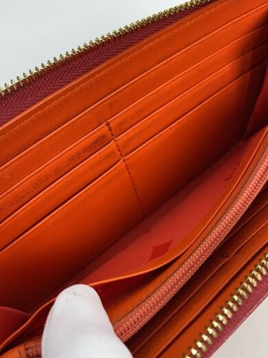 商品画像：長財布/レザー/ピンク/無地/レディース/10131208/汚れ、使用感有り 6