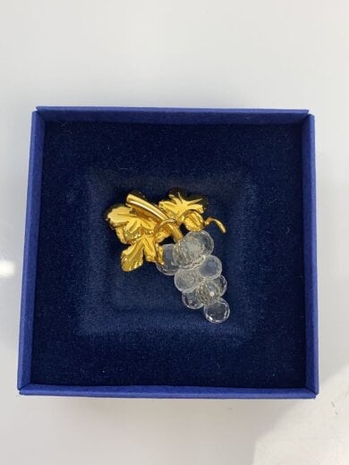商品画像：アクセサリー/クリア/レディース/葡萄ブローチ/箱付き/スワロフスキー 1
