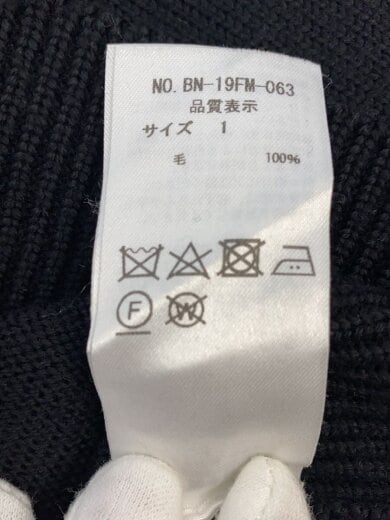 商品画像：ニット・セーター(厚手)/1/ウール/ブラック/無地/BN-19FM-063/バトナー 4