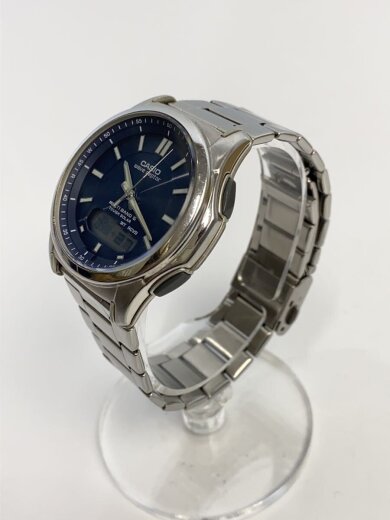 商品画像：ソーラー腕時計・WAVECEPTOR/デジアナ/シルバー/シルバー/使用感有り/カシオ 2