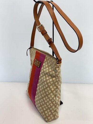 商品画像：ショルダーバッグ/コットン/キャメル/総柄/汚れ有り/ケイトスペードニューヨーク 2