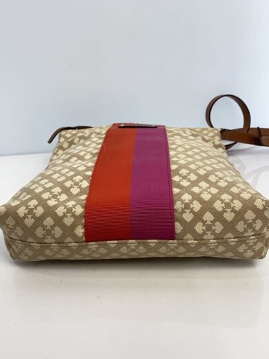 商品画像：ショルダーバッグ/コットン/キャメル/総柄/汚れ有り/ケイトスペードニューヨーク 4