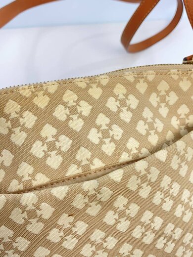 商品画像：ショルダーバッグ/コットン/キャメル/総柄/汚れ有り/ケイトスペードニューヨーク 7